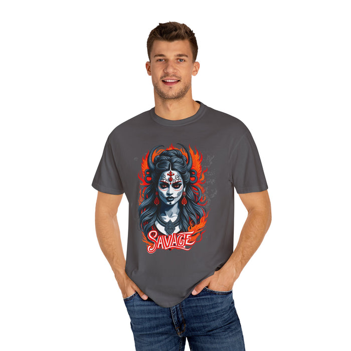 Kali the Destroyer Hindu Goddess SAVAGE Unisex Garment-Dyed T-Shirt Comfort Colors Great Gift Idea Stylish and Trending