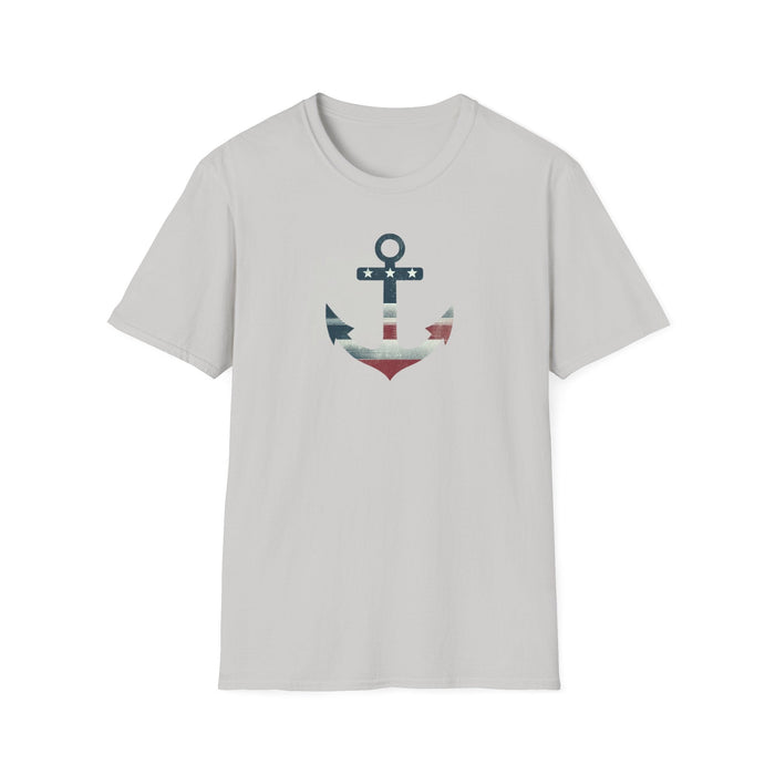 Patriotic Tee Stylish Nautical Seaside Anchor Tee | Unisex Soft-Style Comfort Shirt Great Gift, Husband Gift, Boyfriend Gift, Boat shirt