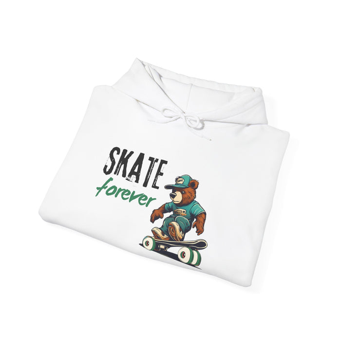 Skate Forever  Bear Skateboarder Soft Cozy Unisex Fit Unisex Heavy Blend™ Hoodie