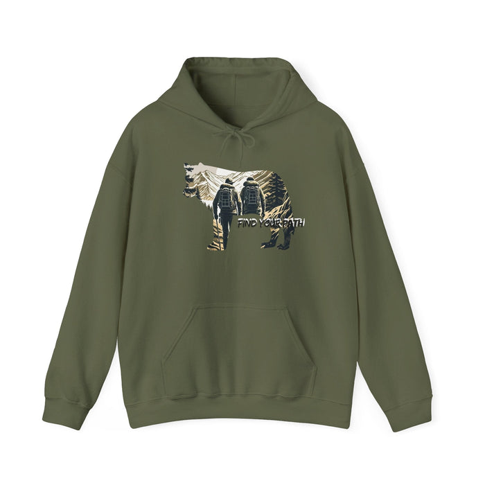 Find Your Path Wolf Hoodie Cozy Inspirational Outdoor Adventure Sweatshirt