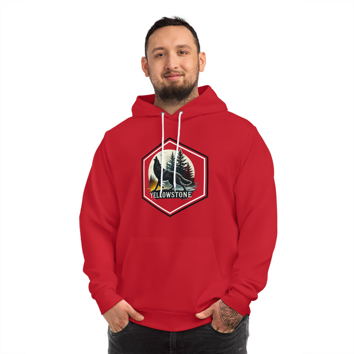 Yellowstone National Park Predator Eyes Unisex Hoodie Cozy  Durable RED