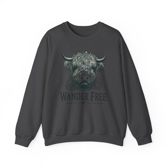 Wander Free Wildlife Nature Graphic Unisex Heavy Blend Crewneck Sweatshirt