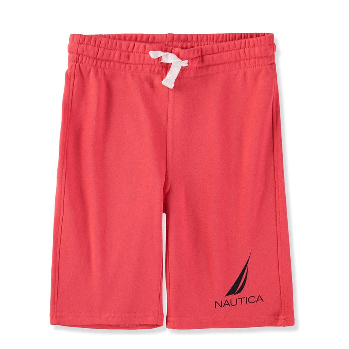 Nautica Boys' Pull-on Fleece Shorts - Size M/5 Red Shorts * k327