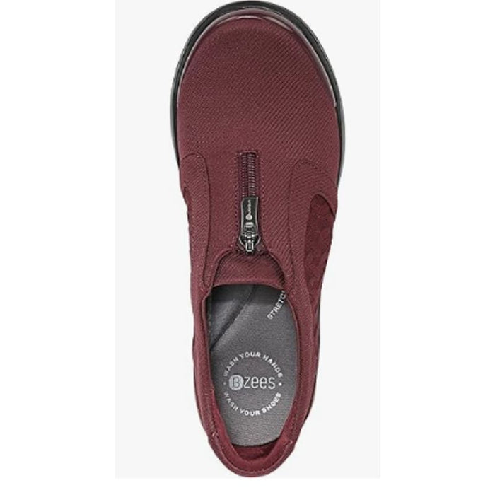 "BZees Women's Florence Loafer Sneaker, Wine Red, Size 8.5"