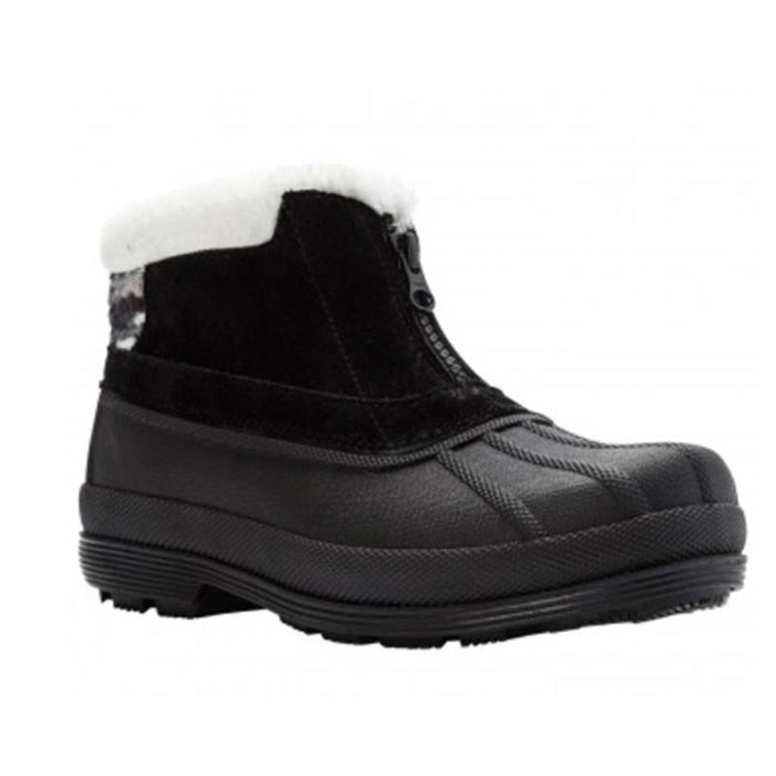 Propet Women's Lumi Ankle Zip Snow Boot, Black/White, Size 6.5 XX-Wide US