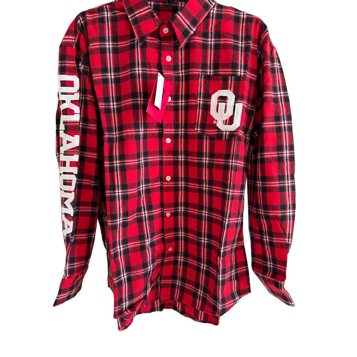 FOCO Oklahoma Sooners Men's NCAA College Flannel Shirt - Size S * M1228