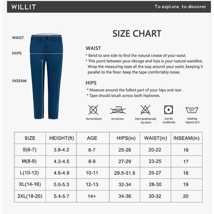 Willit Girls' Softball Pants Baseball Pant Belted Fastpitch Pants * Size M