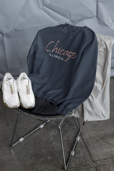 Chicago Illinois Unisex Heavy Blend Crewneck Sweatshirt Cozy and Durable great Gift Idea