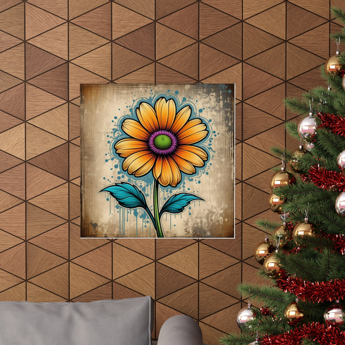 Cheerful Flower Matte Poster Vibrant Museum-Grade Décor Home Decor Dorm Decor Office Decor Wildflower Great Gift Idea