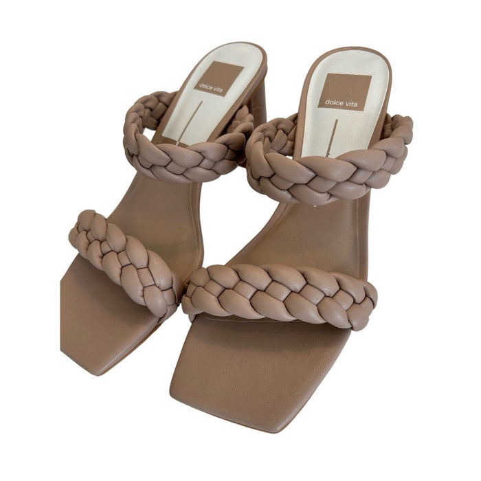 Dolce Vita Ashby Braided Block Heel Sandals - SZ 9.5, Casual Slip On Shoes