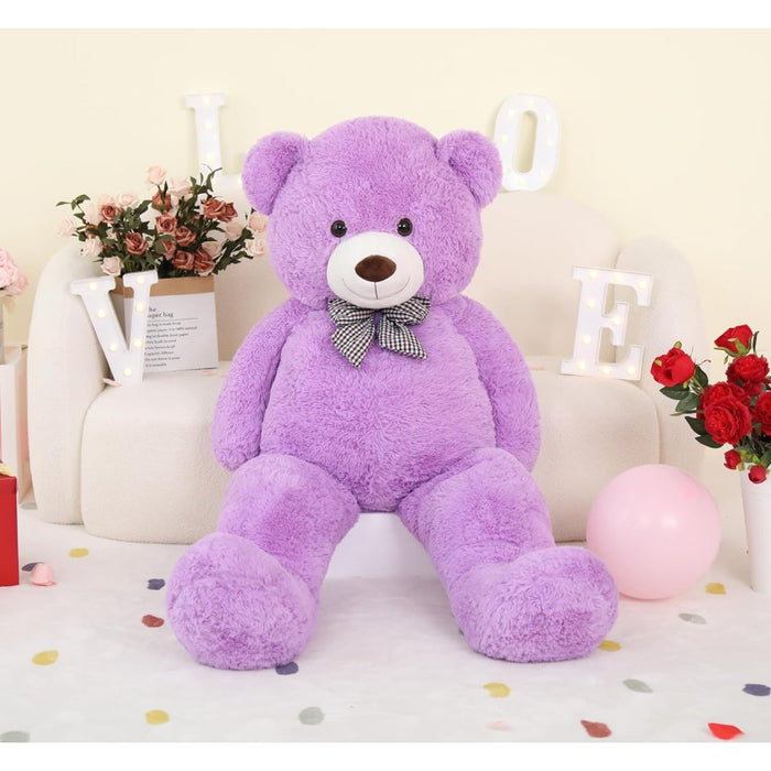 MorisMos Giant Teddy Bear Purple, Big Teddy Bear Stuffed Animals Plush Toy