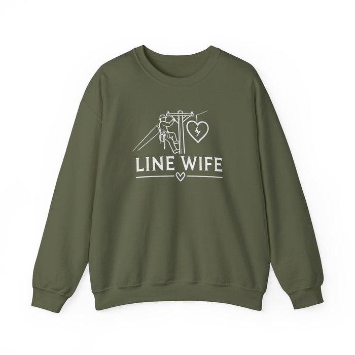 Lineman Linewife Graphic Crewneck Sweatshirt Lineman's Wife Sweatshirt Life of Lineman Sweatshirt Line Wife Sweatshirt