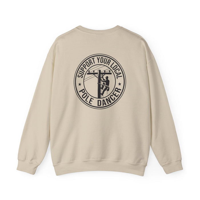 Support Your Local Lineman" Unisex Heavy Blend Crewneck Sweatshirt Lineman Shirt