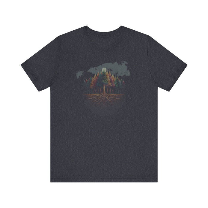 Nighttime Beauty Forest Tee | Soft Cotton Unisex Shirt Great Gift Outdoor Enthusiast Men Gift Women Gift Forest Tshirt