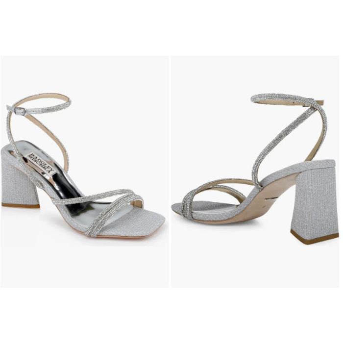 Badgley Mischka Women's Freedom Heeled Sandal, Silver, Size 5