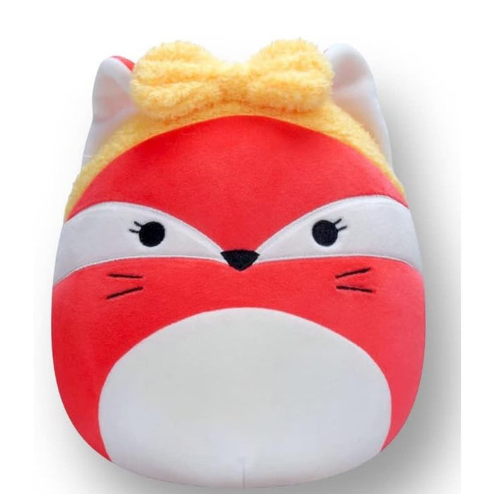 Squishmallows Official Kellytoy Red Fifi Fox Wearing Yellow Headband 8”