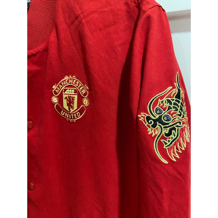 "Adidas Manchester United CNY Bomber Jacket - Red - Size S - Men's 165"