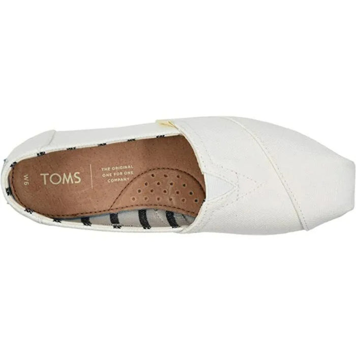 TOMS Men's Alpargata Loafer Flat, White, Size 11 US