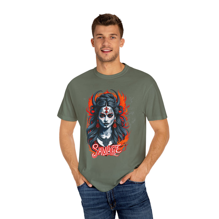 Kali the Destroyer Hindu Goddess SAVAGE Unisex Garment-Dyed T-Shirt Comfort Colors Great Gift Idea Stylish and Trending