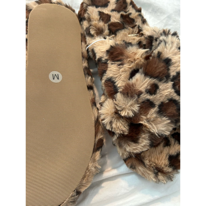 Dena Lives Faux Fur Women's Slippers - Slip-On, Arch Support, Size M 7/8