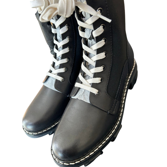 Rag & Bone Women's Shiloh Combat Boots Black Size 8 Lace Up Casual