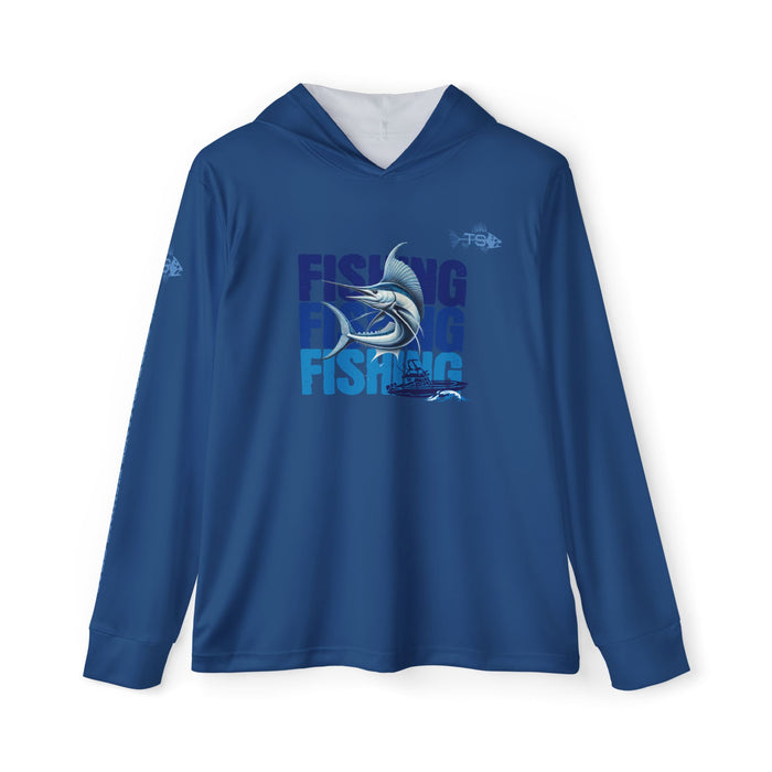 TS Sport Fishing Unisex Performance Hoodie, 100% Polyester, Moisture-Wicking Activewear.