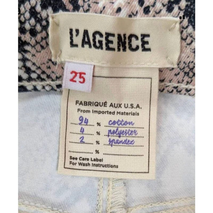 L'AGENCE Marguerite Paloma Python Print Skinny Jeans - Size 25 * WJ11