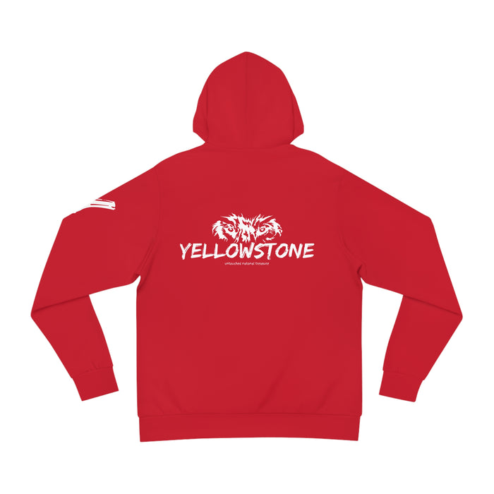 Yellowstone National Park Predator Eyes Unisex Hoodie Cozy  Durable RED