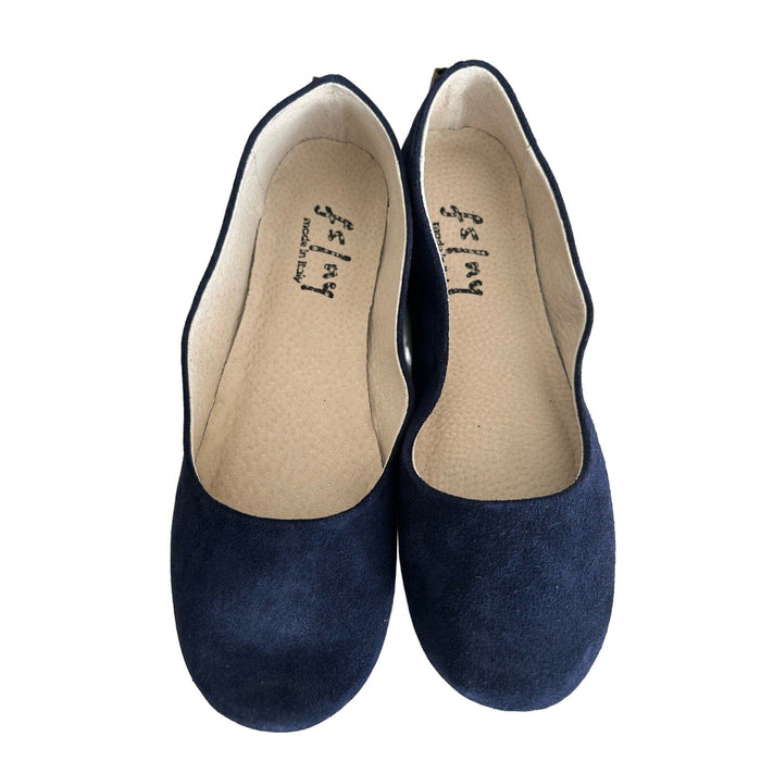 French Sole Sloop Sandals for Women - Navy Suede - Elegant & Comfortable