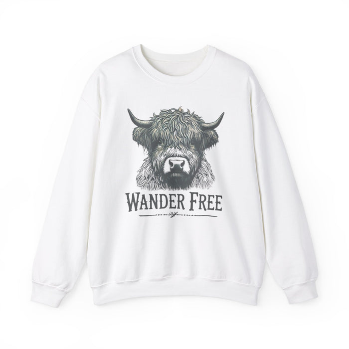 Wander Free Wildlife Nature Graphic Unisex Heavy Blend Crewneck Sweatshirt