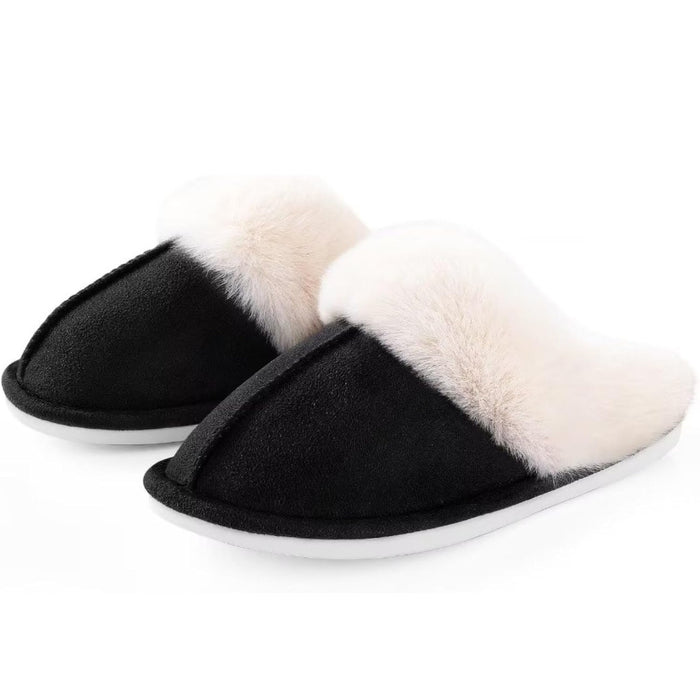 ZriEy Women's Suede Comfy Slippers: Memory Foam, Fluffy, Non-Slip, SZ 9-10