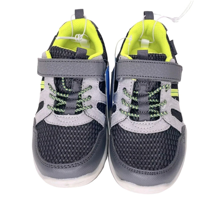 Stride Rite Toddler 360 Unisex Sneakers, Size 12, Gray/Lime Green - $45 MSRP"