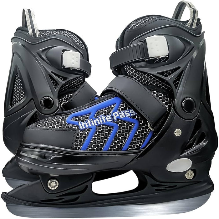 Nattork Adjustable Ice Skates for Kids Soft Padding and Ankle Support SZ 5-8