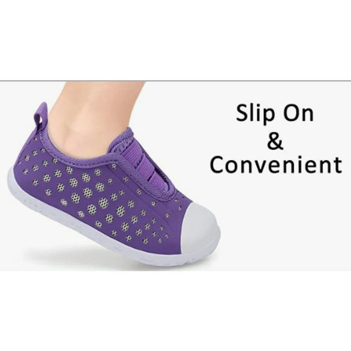 Dark Purple Toddler Water Shoes for Girls & Boys - Quick Dry Aqua Socks