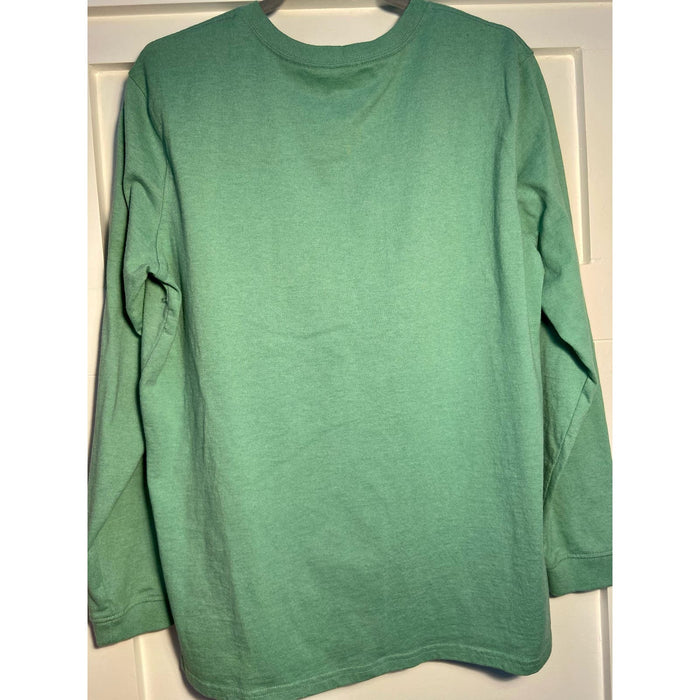 Preowned Carhartt Green Long Sleeve Shirt Size 12-14 Loose Fit * k320