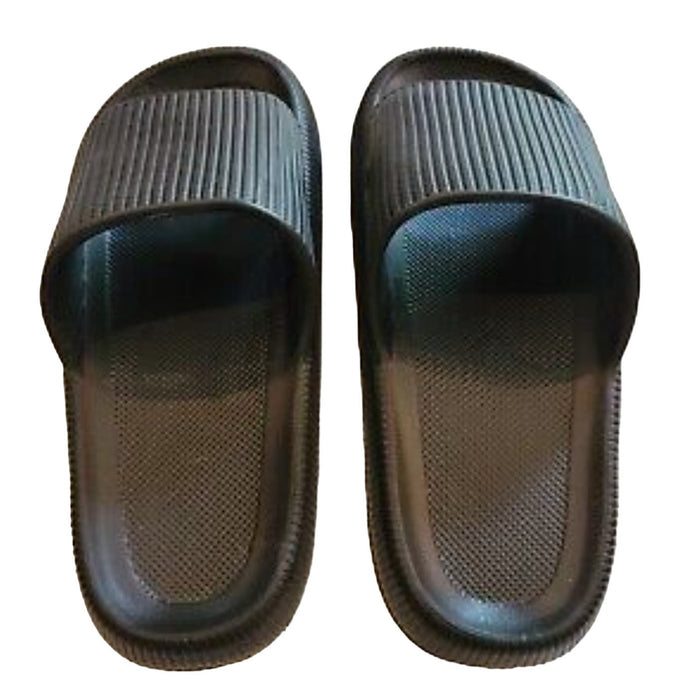 "Cloud Slides Sandals Pool Shoes - Black, Size 7/8"