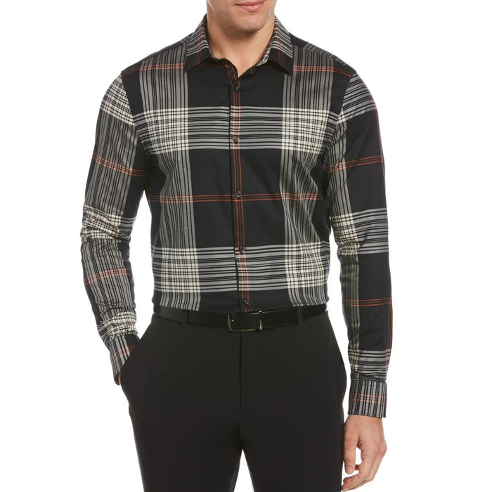 PERRY ELLIS Men's Stretch Plaid Button Down Shirt * Size S Versatile Style M1303
