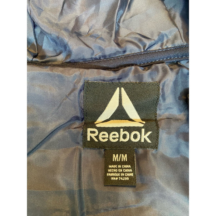 Reebok Quilted Knit Blue Jacket * Cozy Comfort in Women’s Size Medium wom801