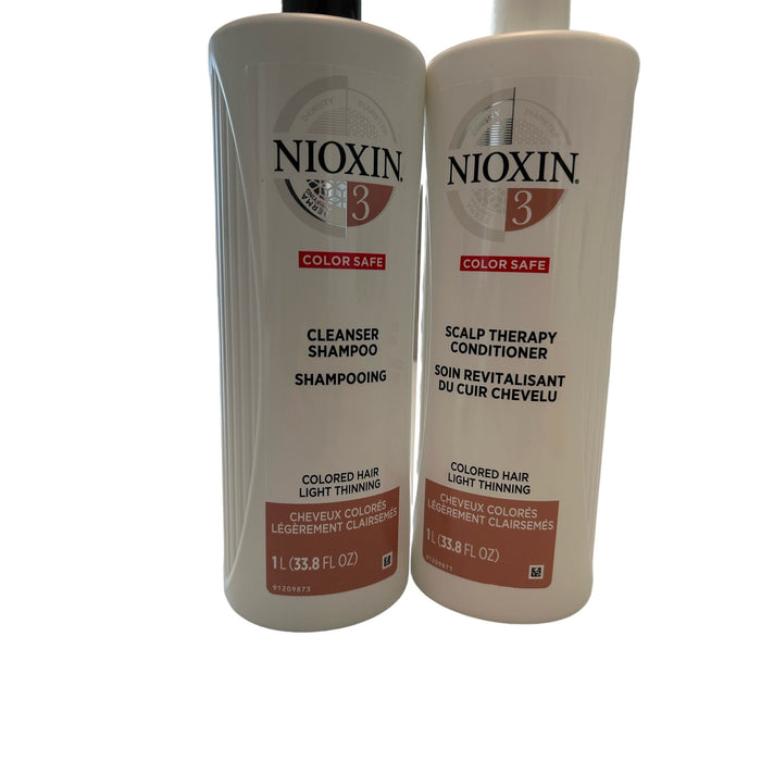 Nioxin System 3 Cleanser & Scalp Therapy Duo - 33.8 oz Shampoo & Conditioner