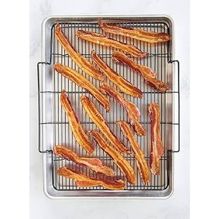 Nordic Ware Extra Large Oven Crisping Baking Tray, with Rack, Silver Home