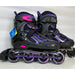 2PM 2pm Sports Vinal Girl's Violet Inline Skates, 8 Wheels Light up and 4 Size Adjustable,SZ 4-7