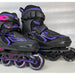 2PM 2pm Sports Vinal Girl's Violet Inline Skates, 8 Wheels Light up and 4 Size Adjustable,SZ 4-7