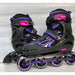 2PM 2pm Sports Vinal Girl's Violet Inline Skates, 8 Wheels Light up and 4 Size Adjustable,SZ 4-7