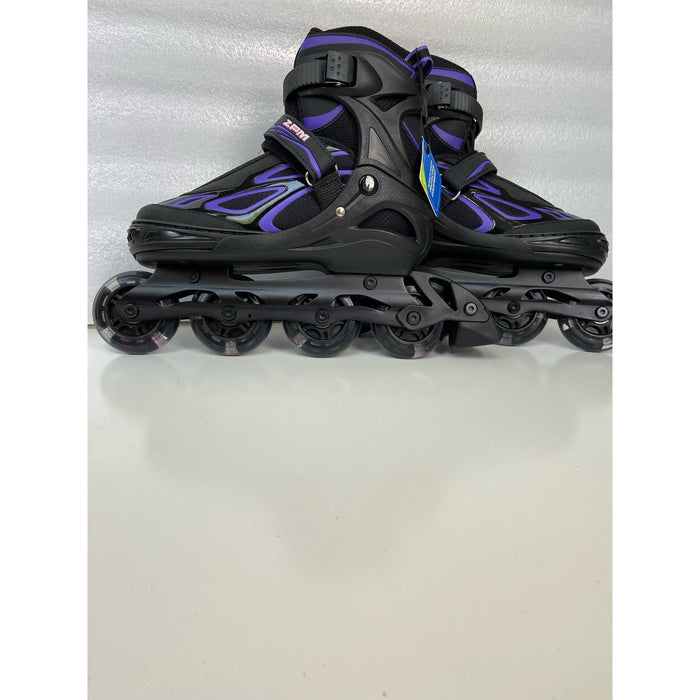 2PM 2pm Sports Vinal Girl's Violet Inline Skates, 8 Wheels Light up and 4 Size Adjustable,SZ 4-7