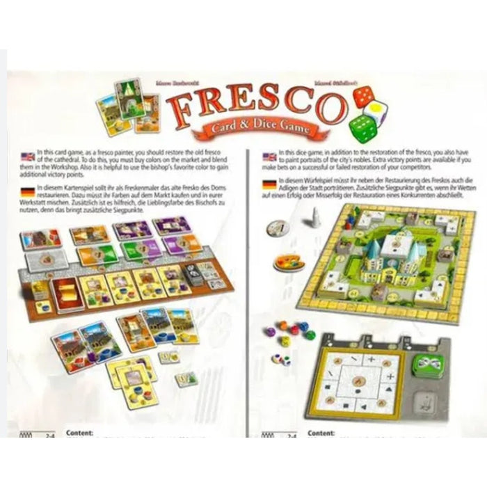 Queen Games QNG10563 Fresco Card & Dice Game - $49.99 MSRP