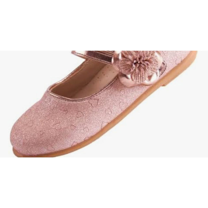 "EIGHT KM Toddler Girls Dress Shoes - Ballet Flats Size 24, Elegant Footwear"