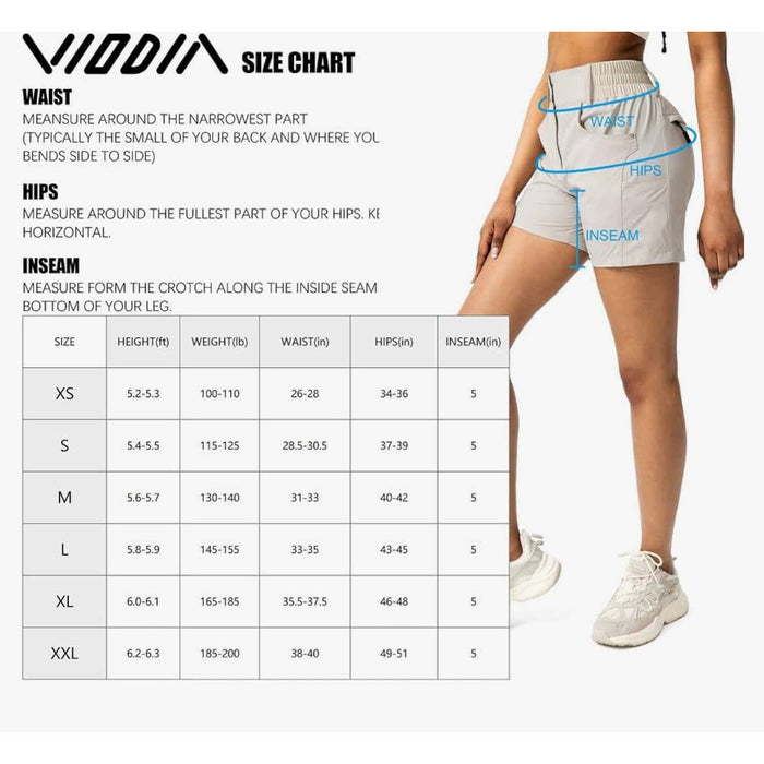 Viodia Women's 5" Hiking Golf Shorts with Pockets High Waist SZ XXL
