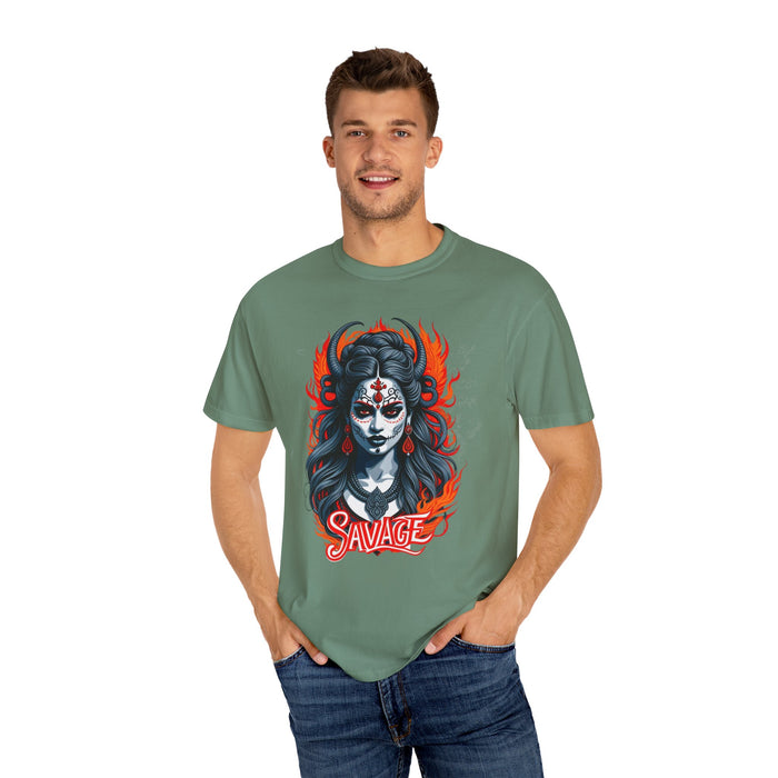 Kali the Destroyer Hindu Goddess SAVAGE Unisex Garment-Dyed T-Shirt Comfort Colors Great Gift Idea Stylish and Trending