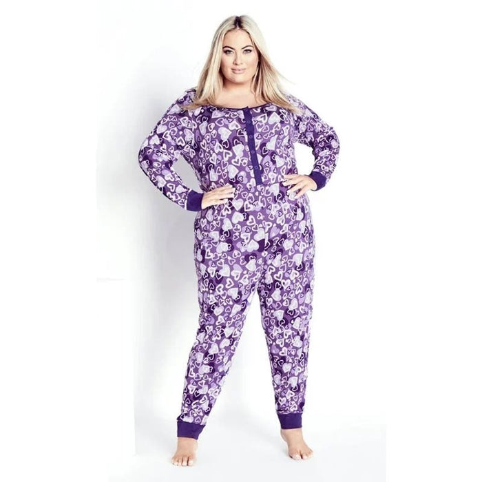 Avenue Plus Size Union Suit Pajamas | Long Sleeves | Size 22/24 | Cozy Sleepwear