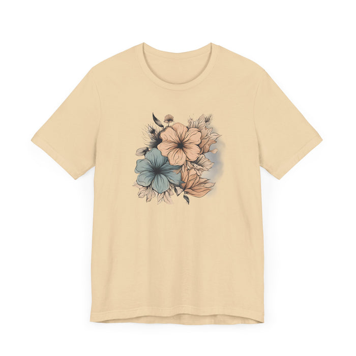 Blooming in Pastels Trendy Floral Art Unisex Jersey Short Sleeve Tee Flowers Gardners Artist Mom Gift Sister Gift Wife Gift Daughter Gift